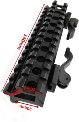 UNIQUEFIRE 13 Slots Taktische Picatinny-Schiene Riser-Montageschienen Dual 90 und 45 Grad