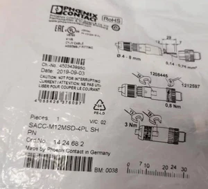 1 PCS SACC-M12MSD-4PL SH PN 1424682 Connector #D7 - Bild 1 von 4