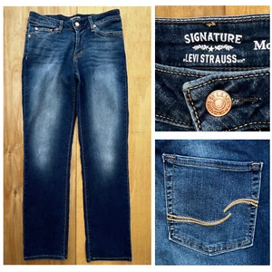 LEVI SIGNATURE MODERN STRAIGHT Women’s Low Rise Stretch Jeans sz 8 29W X 31L - Picture 1 of 10