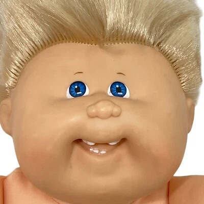 16" HM19 DESIGNER LINE CABBAGE PATCH KIDS DOLL CPK BLONDE FLAT TOP BOY 1989 BOY - Image 1 of 4