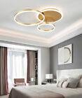 LED Ceiling Light Gold Ring Aluminum Fixture Chandelier Lights Living Bedroom