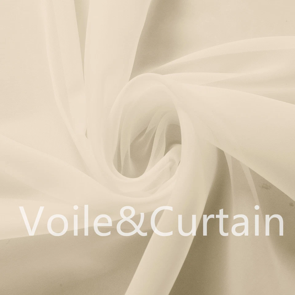Ivory voile fabric wholesale 70cm (28") wide super quality wedding drapes - Image 1 of 1