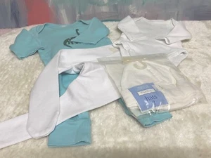 REBORN DOLL CLOTHES. 2- LONG SLEEVE ROMPERS, 1- LONG PANTS, 2- HATS. SIZE 00000 - Picture 1 of 5