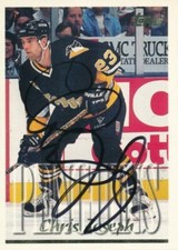 CHRIS JOSEPH Autograph - Pittsburgh Penguins NHL 1995-96.