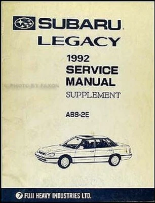 1992 Subaru Legado ABS Tienda Manual Anti-lock Frenos 2E Reparar Servicio Libro - Imagen 1 de 2