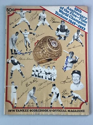 1978 YANKEES MAGAZINE SIGNED BY GENE WOODLING & JOHNNY MIZE AUTHENTIC AUTO  - Image 1 of 2