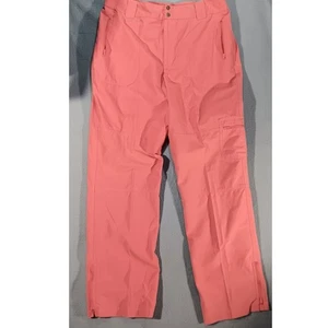 Pantalones utilitarios CHICO’S rosa coral pierna recta para mujer talla 2 bolsillos con cremallera elegantes - Imagen 1 de 6