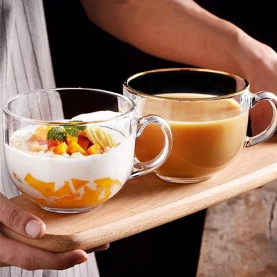 Confezione di due tazze in vetro trasparente Jumbo 45 cl - Immagine 1 di 4