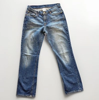 Pantalones de mezclilla Lucky Brand para mujer talla 8 peto calce largo relajado Gene Montesano Foto 1 de 4