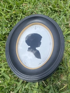 Vintage signierte Leith Donaldson handgeschnittene Silhouette Junge gerahmt 9,5"x7" - Bild 1 von 2