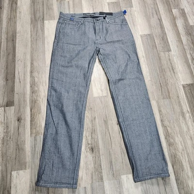 Chams Jeans Mens 38 Gray Straight Leg Embroidered Back Pockets Denim Casual - Image 1 of 4