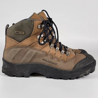 Montrail Women’s 9.5  Gore-Tex Brown Hiking Trail Outdoors Boots Vibram Soles  - Image 1 of 4