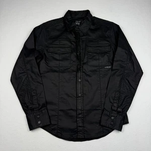 Fox Racing FX DLX Shirt Mens Medium Black Moto Workwear Button Down Long Sleeve - Picture 1 of 7