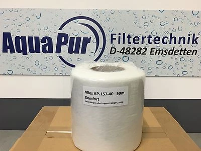 1 Roll Fleece 15.7cm 40g/m² 50m Fleece Filter Rollermat Theiling New Replacement Fleece - Image 1 of 4