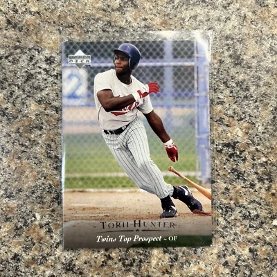1994 Upper Deck Torii Hunter Top Prospect Rookie Baseball Card 128 MN Twins1 - Image 1 of 2