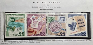 Scott #2201a 1986 Stamp Collecting Booklet Pane of 4 - Picture 1 of 1