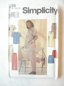 Camicia, pantaloni o pantaloncini e gonna vintage 1999 modello cucito taglia 26W-32W - Foto 1 di 2