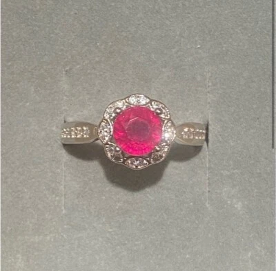 Natural Ruby Ring S925 Sz 6 - Image 1 of 4
