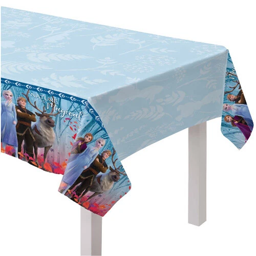 FROZEN 2 CUBIERTA DE MESA DE PLÁSTICO ~ Suministros de fiesta de cumpleaños Decoraciones de tela Anna Foto 1 de 1