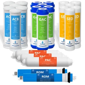 Set filtri di ricambio sistema osmosi inversa 3 anni - 23 filtri - 50 GPD - Foto 1 di 8