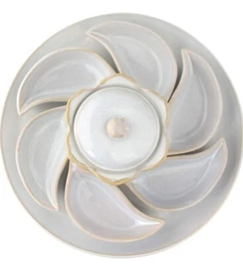 All'Asta Appetizer Serving Set Party Dip Bowl Leaf Stoneware Cream & Tan 9 Pc - Picture 1 of 7