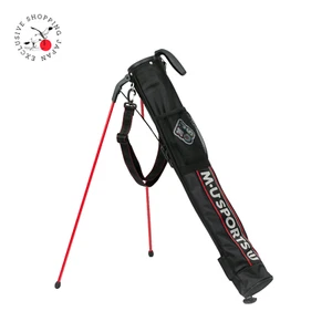 MU SPORTS Golf Logo Sunday Golf Stand Bag 703H1424 46in Black Divider 2way New - Picture 1 of 6
