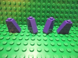 Lego 4 dunkellila 2x1x2 Schräge Stein Block 65 Grad Burgmauer NEU - Bild 1 von 1