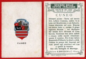 FIGURINA STEMMI CITTA' ITALIANE BRIOSCHI CUNEO SERIE 1a n°43 STEMMA PICCOLO - Imagen 1 de 1