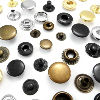 10 12.5 15mm Poppers Snap fastener Press stud Sewing Leather craft Clothes Bags - Image 1 of 2