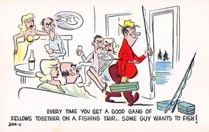 Humorous Fishermans Fishing Wants to Fish Not Gamble & Drink - Picture 1 of 2