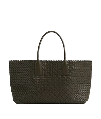 BOTTEGA VENETA Cabat Medium $9500 Kaki Leather Tote Bag New And Authentic - Image 1 of 3