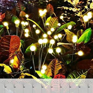 10 Pack Solar Garden Lights, New Upgraded Swaying Starburst Vibrant Lights Water - Picture 1 of 12