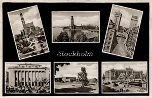 Sweden Stockholm Multiview Vintage RPPC B84 - Picture 1 of 2