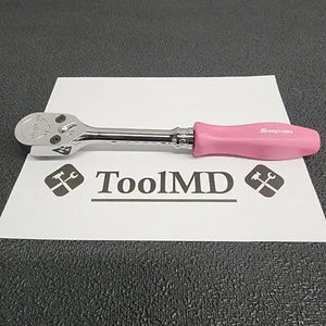 Snap-on Tools USA NEW PEARL PINK 1/2 Drive Hard Grip Fixed-Head Ratchet SHD80A - Foto 1 di 22