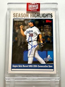 2023 Topps Archives ERIC GAGNE Dodgers Auto /23