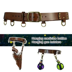 Medieval Alchemy Potion Bottle PU Leather Holder Steampunk Belt Larp Costumes - Picture 1 of 12