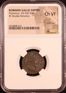 Romano-Gallic Empire Postumus Double Denarius (260-269 AD) - NGC Choice VF! - Picture 1 of 9