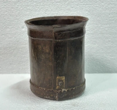VINTAGE RARE HAND FORGED TRIBAL RUSTIC IRON GRAIN MEASUREMENT POT / VASE (K1) - Image 1 of 4