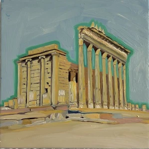 ‘Palmyra’ - oil painting original, 13 x 13 cm - Picture 1 of 2