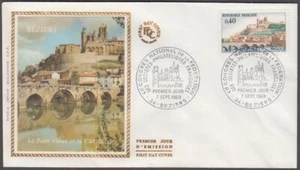 FRANKREICH SC # 1220 FDC KATHEDRALE und ALTE BRÜCKE in BEZIERS - Bild 1 von 1
