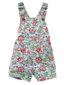 Osh Kosh Infant Girls Tropical Print Shortall Short Overalls 3 months - Picture 1 of 1