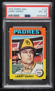 1975 Topps Minis Larry Hardy #112 PSA 6 Rookie RC