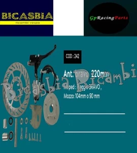 19745 KIT FRENO ANTERIORE SU CERCHIO ORIGINALE DISCO DA 220 MM PIAGGIO 50 BRAVO - Imagen 1 de 1