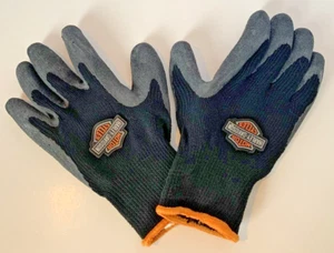 Harley Davidson Poly/Cotton Work Gloves with Rubber Coating, Medium - Picture 1 of 2