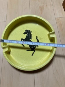 Ferrari Bitossi Ashtray Yellow Circular Horse Made of Ceramic Used From Japan - Picture 1 of 3