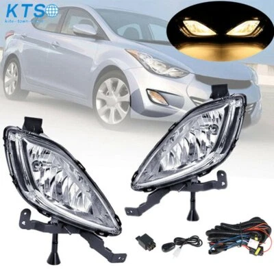 Par de faros antiniebla de conducción para parachoques delantero para Hyundai Elantra 2011-2013 Foto 1 de 4