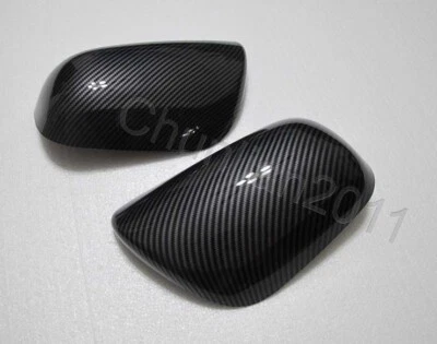 Side Mirror Cover trim for Toyota 07-11 Yaris 04-09 Prius VIOS fiber Mirrors - Image 1 of 4