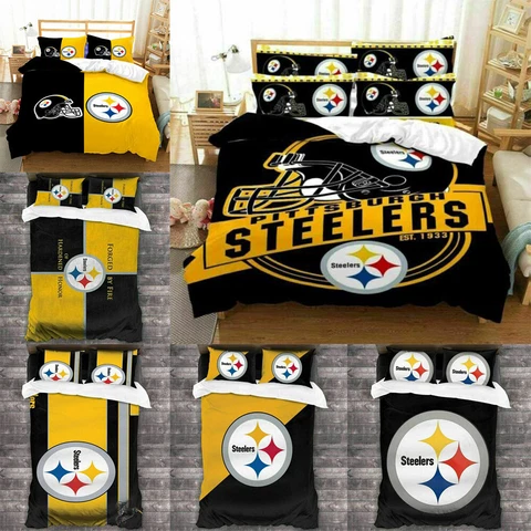 Pittsburgh Steelers 3PCS Bedding Set Duvet/Quilt/Comforter Cover&Pillowcase Gift Cover