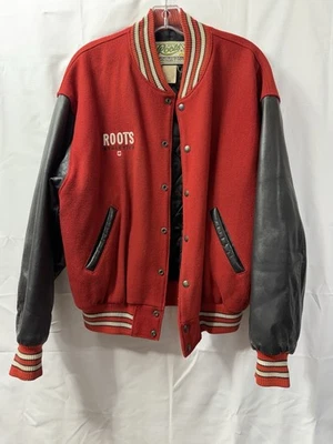 VTG 90s Roots Canada Varsity Wool Jacket Size Medium - Image 1 of 4