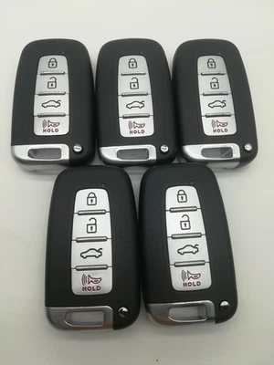 5*Fob Key Shell for HYUNDAI GENESIS SONATA EQUUS VELOSTER AZERA TUCSON ELANTRA - Imagem 1 de 4